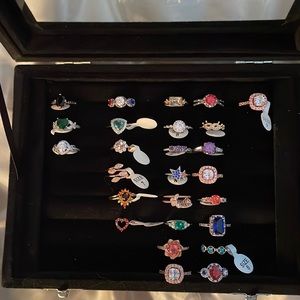 Fragrant Jewels ring lot with black case.  Never worn.
